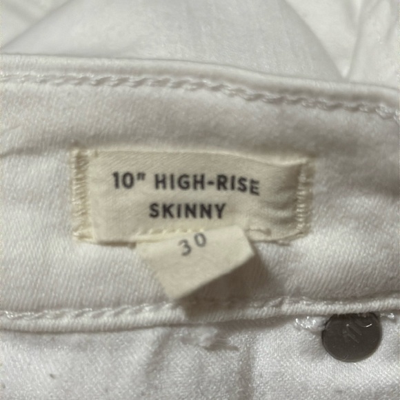 Madewell Crisp White Denim High Rise Skinny Jeans - Picture 7 of 7